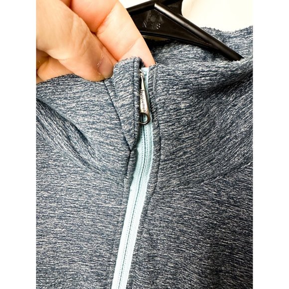 Lululemon Mens 1/4 Zip Pullover Heather Long Sleeve Top Athletic Medium Blue - Picture 4 of 7